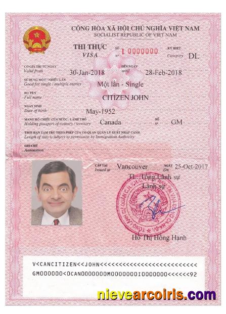 VIET NAM visa version 2